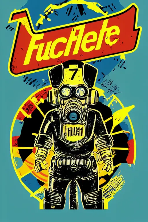 Image similar to fallout 7 6 retro futurist illustration art by butcher billy, sticker, colorful, illustration, highly detailed, simple, smooth and clean vector curves, no jagged lines, vector art, smooth andy warhol style