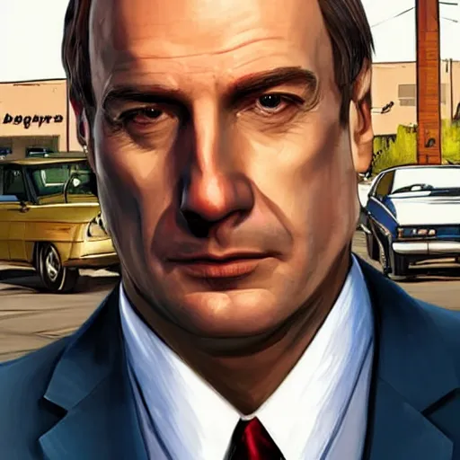 Prompt: Howard Hamlin from Better Call Saul as a GTA character portrait, Grand Theft Auto, GTA cover art