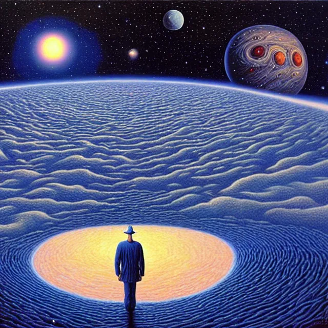 Prompt: an oil on canvas portrait of a beyond the cosmos, cosmic horror, rob gonsalves, high detail