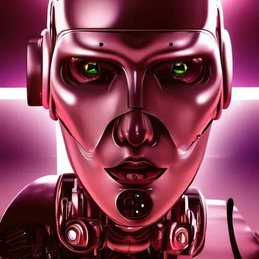 Image similar to portrait of robot, cyberpunk, ultra realistic