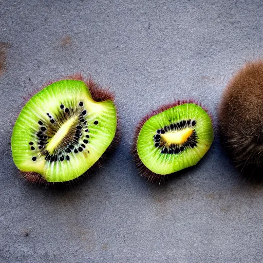 Image similar to Kiwi fruit, fuzzy kiwi, Bird, mixed with bird, mixed with kiwi, photography