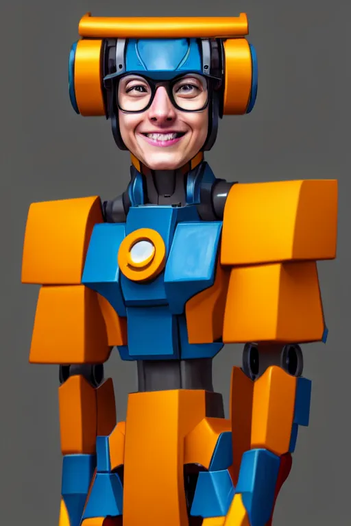 Prompt: portrait of Rung (wearing glasses and smiling), IDW MTMTE TFWiki, Very highly detailed 8K, octane, Digital painting, the golden ratio,