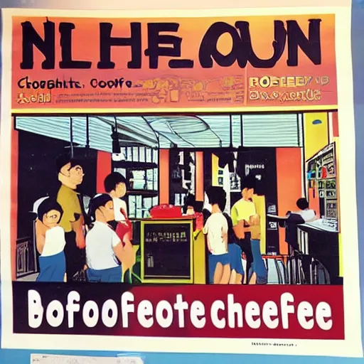 Prompt: 1 9 9 0 s singaporean public education poster for neighbourhood coffee shops