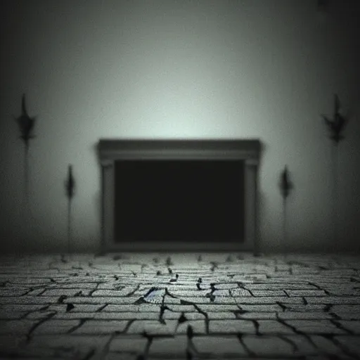 Image similar to Million eyes are watching nothing to see, dark horror style, Octane render, mystical