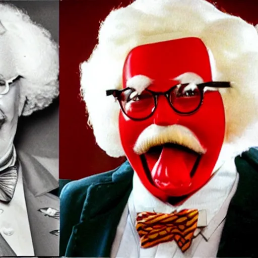 Prompt: colonel Sanders as ronald mcdonald