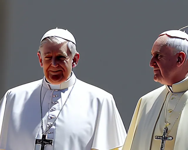 Image similar to donald trump was elected yesterday as the new pope of the catholic church dslr photo