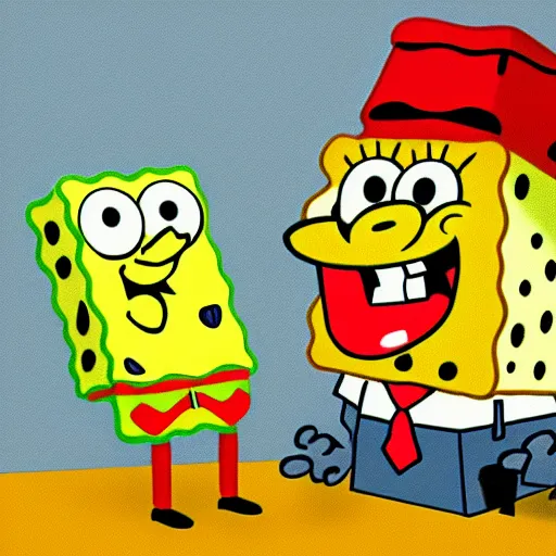 Prompt: spongebob inaugurated as the president, illustrated by john trumbull, trending on artstation, 4 k quality