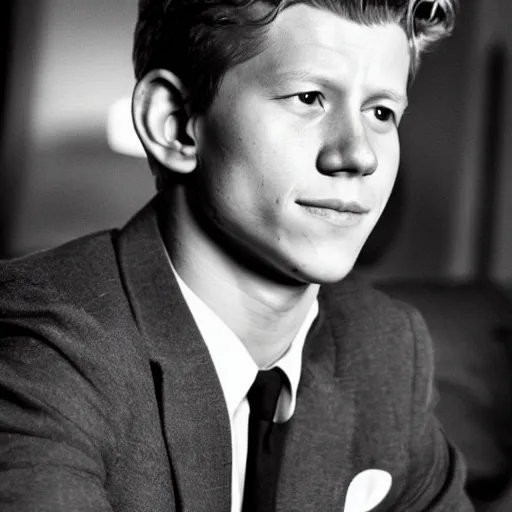 Prompt: tom holland as jfk