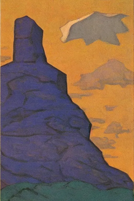 Image similar to thor, marvel, artwork by nicholas roerich,