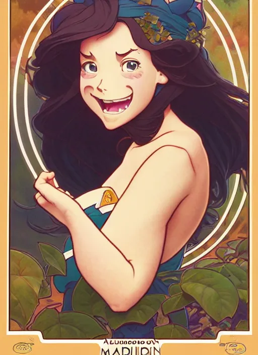 Image similar to cute madidon beer trading card design, natural lighting, path traced, highly detailed, high quality, digital painting, by don bluth and ross tran and studio ghibli and alphonse mucha, artgerm