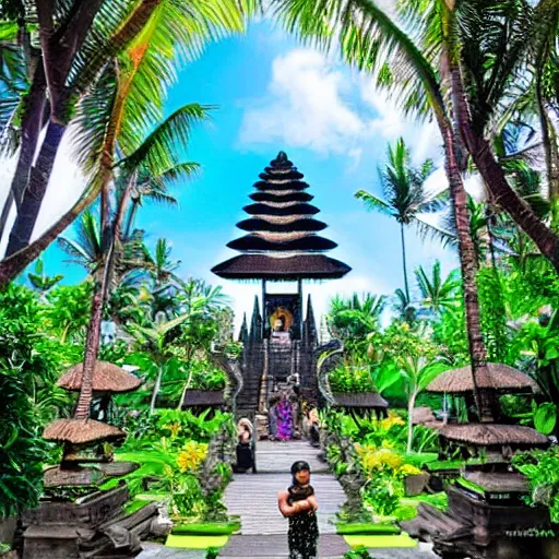 Image similar to futuristic bali island, perfect faces