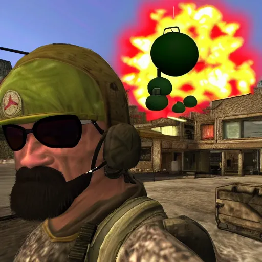 Image similar to Modern Warfare 2 tactical nuke called by Luigi in game screenshot