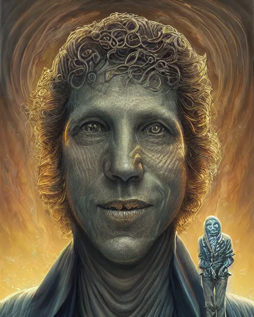 Prompt: lovecraft biopunk portrait of andy gibb by tomasz alen kopera and peter mohrbacher.