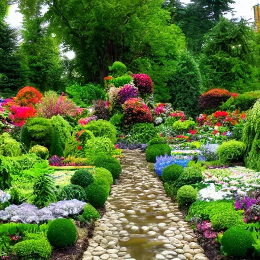 Prompt: gods most beautiful garden, 8 k,