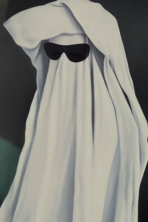 a cloth ghost wearing sunglass, painting by by ralph | Stable Diffusion ...