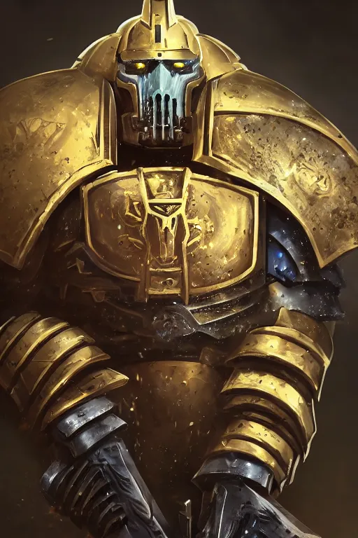 Image similar to armor portrait heros warhammer 4 0 k horus heresy fanart - the primarchs emperor by johannes helgeson animated with vfx concept artist & illustrator global illumination ray tracing hdr fanart arstation zbrush central hardmesh 8 k octane renderer comics stylized