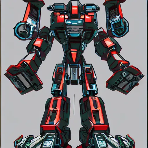 Image similar to combat mecha in the style of syd mead and giger