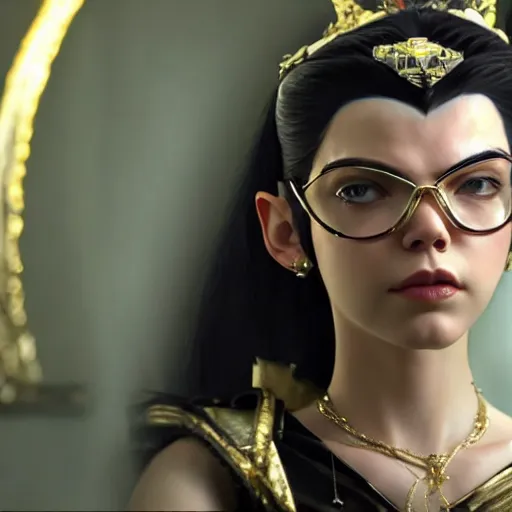 Image similar to Anya Taylor-Joy as Bayonetta 8k hyperdetailed photorealism HDR