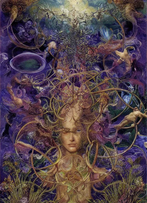 Image similar to abiogenesis, by ernst haeckel and john singer sargent and agostino arrivabene and joaquin sorolla