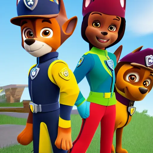 Image similar to Pawpatrol as Humans 4K ultra realistic artstationHD.