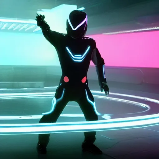 Prompt: A still from the Tron: Legacy (2010) reboot, directed by Mark Ryden