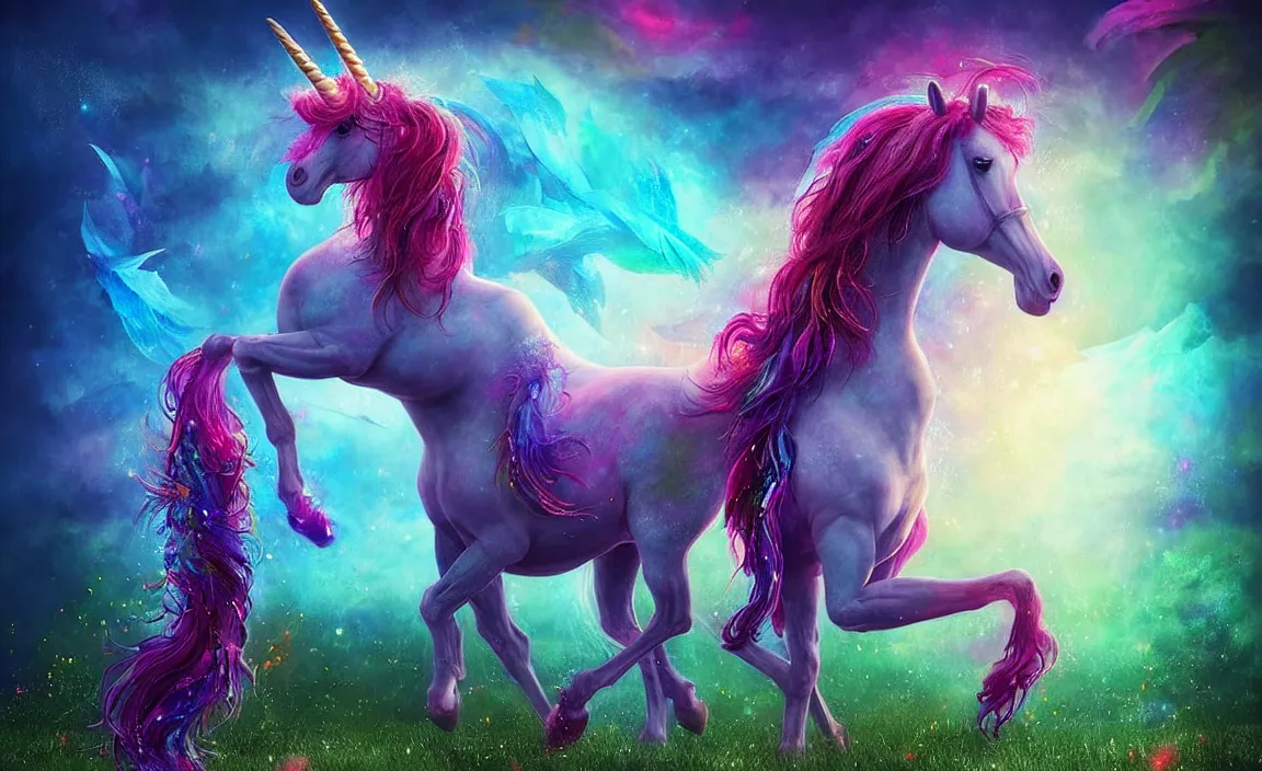 Image similar to epic professional digital art of!!!! 🦄!!!!! 🎉 party, happy, cheerful, fun, hdr, 4 k, leesha hannigan, wayne haag, reyna rochin, ignacio fernandez rios, mark ryden, iris van herpen, best on wlop, pixiv, stunning, gorgeous, much wow, cinematic, masterpiece