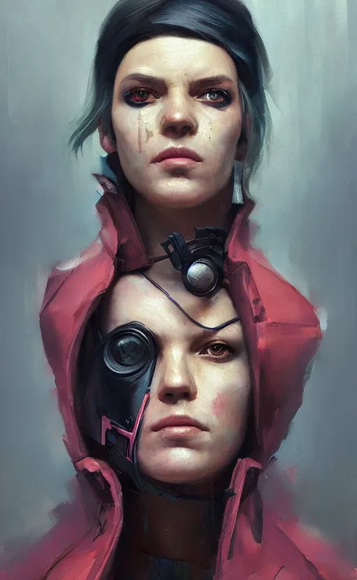 Prompt: beautiful portrait painting of cyberpunk assassin, by Sergey Kolesov, Martine Johanna, Jake Parker. Trending on Artstation, 8k, masterpiece, graffiti paint, dishonored, fine detail, full of color, intricate detail