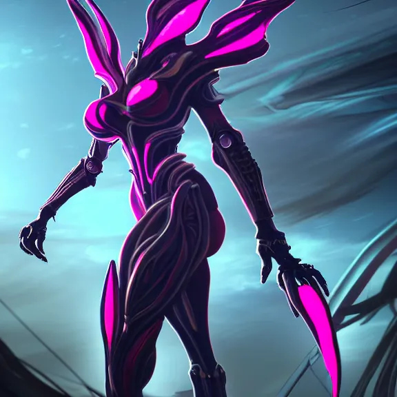 Prompt: highly detailed giantess shot exquisite warframe fanart, worm's eye view, looking up at an exquisite giant beautiful stunning saryn prime female warframe, as a stunning anthropomorphic robot female dragon, looming over you, dancing elegantly over you, your view upward between the legs, white sleek armor with glowing fuchsia accents, proportionally accurate, anatomically correct, sharp robot dragon paws, two arms, two legs, camera close to the legs and feet, giantess shot, upward shot, ground view shot, paw shot, leg and thigh shot, elegant front shot, epic low shot, high quality, captura, realistic, sci fi, professional digital art, high end digital art, furry art, macro art, giantess art, anthro art, DeviantArt, artstation, Furaffinity, 3D realism, 8k HD octane render, epic lighting, depth of field