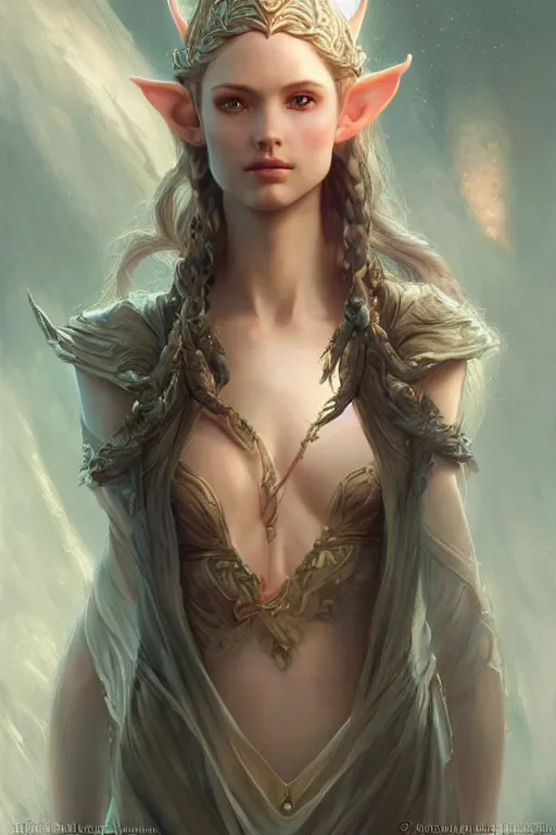 Prompt: beautiful elven princess, accurate anatomy, only two hands, highly detailed, digital painting, artstation, concept art, smooth, sharp focus, illustration, Unreal Engine 5, 8K, art by Ross Tran and Michael Whelan and greg rutkowski and edgar maxence