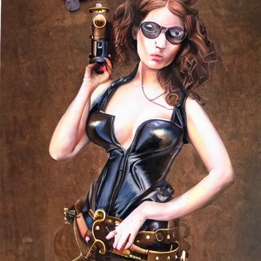 Image similar to girlgirl # girlfriendsocentric, achequary, steampunk painter jean, craiglis jean jean, highly detailed, matte painted, sharp gouache