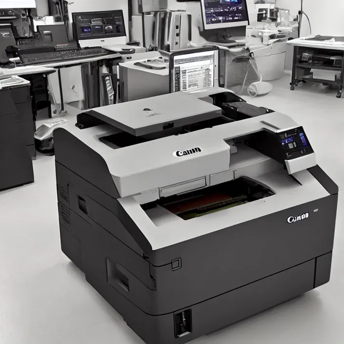 Prompt: a studio photo of the canon lbp - 8 1 0 laser printer