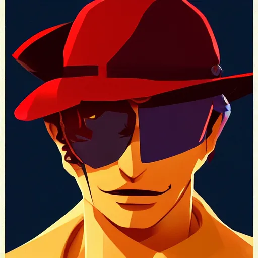 Image similar to face icon stylized minimalist cowboy bebop, loftis, cory behance hd by jesper ejsing, by rhads, makoto shinkai and lois van baarle, ilya kuvshinov, rossdraws global illumination