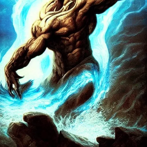 Image similar to TYPHON The deadliest MONSTER in Greek mythology and “Father of All Monsters”. Last son of Gaia, fathered by Tartarus and god of monsters, storms, and volcanoes. He challenged Zeus for control of Mount Olympus