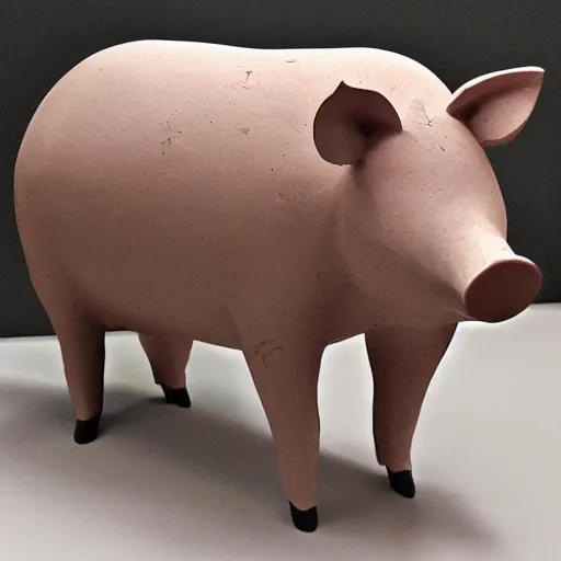 Image similar to sculpture of a pig, work in progress