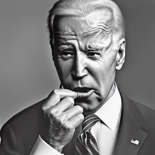 Image similar to joe biden eating a demon core, photography, realism, realistic, photorealism, photography, f 3. 5