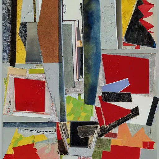 Prompt: abstract collage by nancy spero