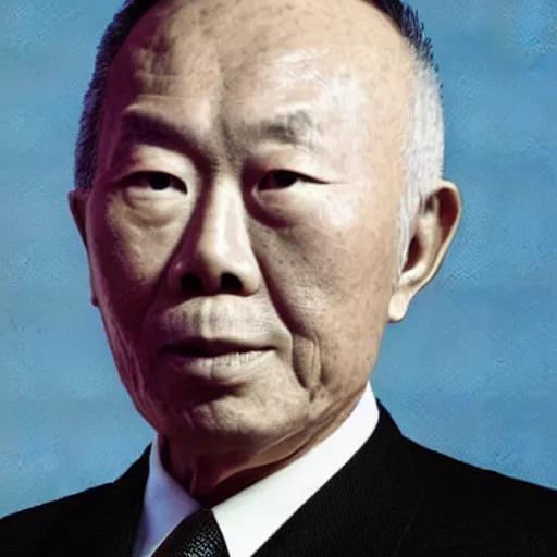 Prompt: Lee Kuan Yew in the style of René Magritte