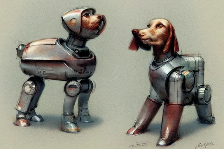 Image similar to ( ( ( ( ( 1 9 5 0 s retro future robot android dog. muted colors. ) ) ) ) ) by jean - baptiste monge!!!!!!!!!!!!!!!!!!!!!!!!!!!!!!