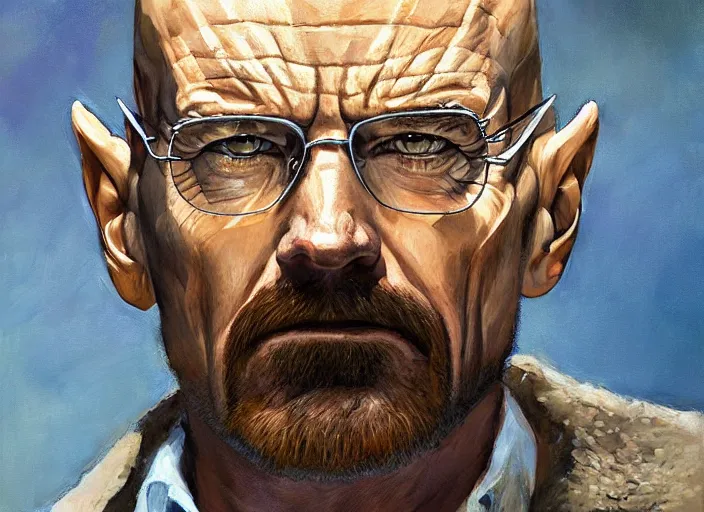 Prompt: a highly detailed beautiful portrait of walter white as wolverine, by gregory manchess, james gurney, james jean