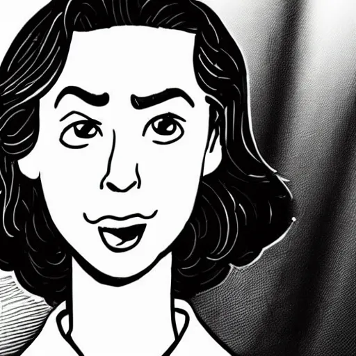 Prompt: a hand-drawn character from Tintin looking like Gal Gadot, Comics, Hergé