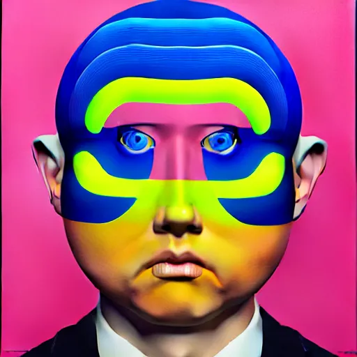 Image similar to blonde blue eyed male by shusei nagaoka, kaws, david rudnick, airbrush on canvas, pastell colours, cell shaded, 8 k