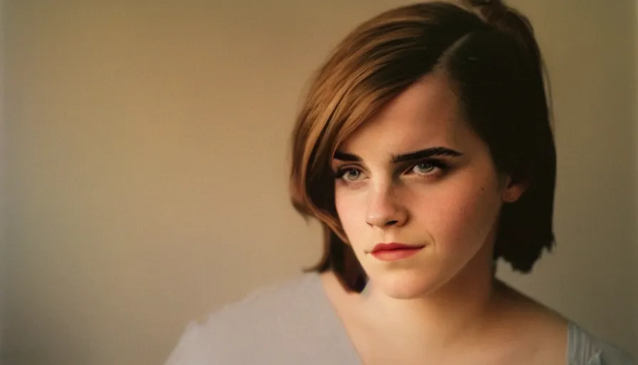 Prompt: fat obese emma watson, portrait, kodak gold 2 0 0, 5 0 mm,