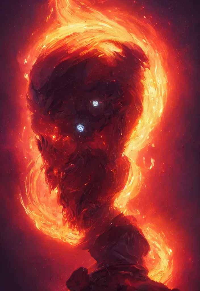 Prompt: a fancy portrait of a small celestial engulfed in coloured flames by greg rutkowski, sung choi, mitchell mohrhauser, maciej kuciara, johnson ting, maxim verehin, peter konig, bloodborne, 8 k photorealistic, cinematic lighting, hd, high details, dramatic, dark atmosphere, trending on artstation