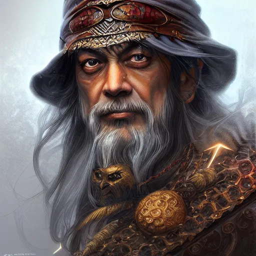 Image similar to Portrait of Osho, D&D, fantasy, intricate, highly detailed, digital painting, trending on artstation, sharp focus, illustration, style of Stanley Artgerm