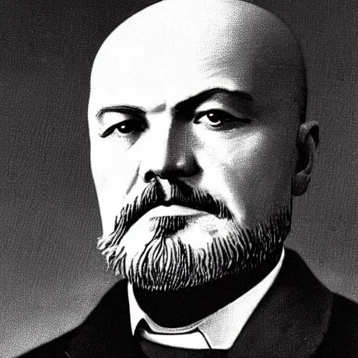 Prompt: lenin eats milkshake