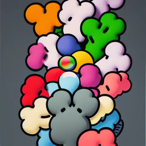 Image similar to beautiful kaws artwork w 6 4 0