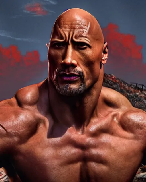 Image similar to dwayne johnson as a politician. 1 9 8 0 s dystopian soviet russia, propaganda screens. unreal engine, fantasy art by jesper ejsing. faithfully depicted facial expression, perfect anatomy global illumination, radiant light, detailed and intricate environment