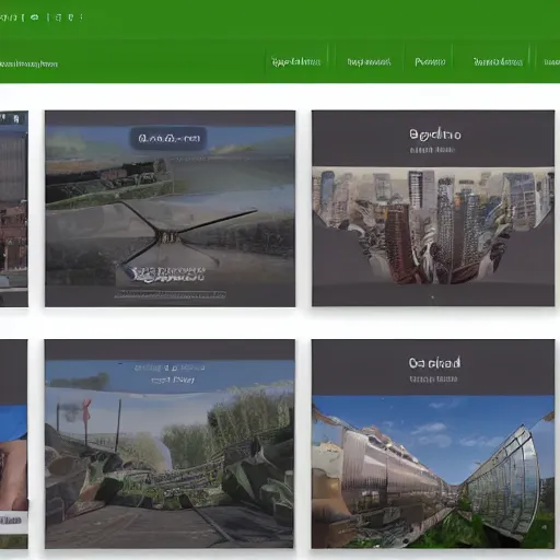 Image similar to Screenshot of a really well designed interactive 3D Website
