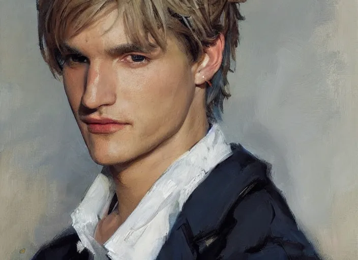 Prompt: a highly detailed beautiful portrait of xqcow xqc felix, by gregory manchess, james gurney, james jean