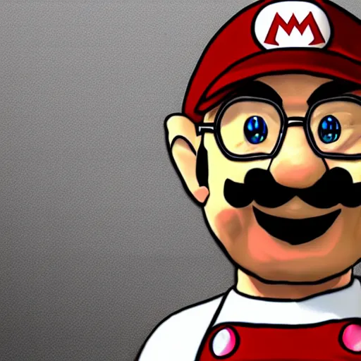 Image similar to walter white dressed up as mario